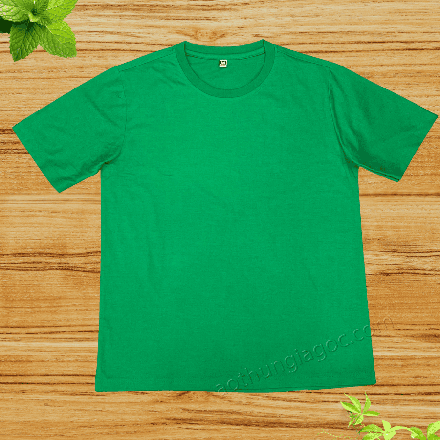 Áo Thun Cotton 2 Chiều 65/35 Màu Xanh Két